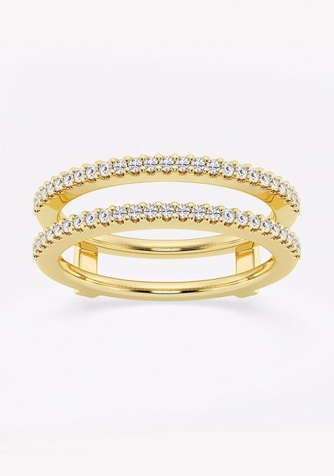 1/4 ctw Round Lab Grown Diamond Double Row Ring Enhancer