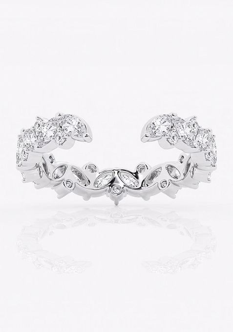 1 1/3 ctw Multi-Shape Lab Grown Diamond Open Wedding Band