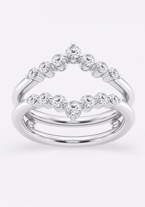 1/2 ctw Round Lab Grown Diamond Floating Ring Enhancer