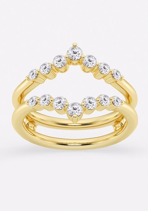 1/2 ctw Round Lab Grown Diamond Floating Ring Enhancer