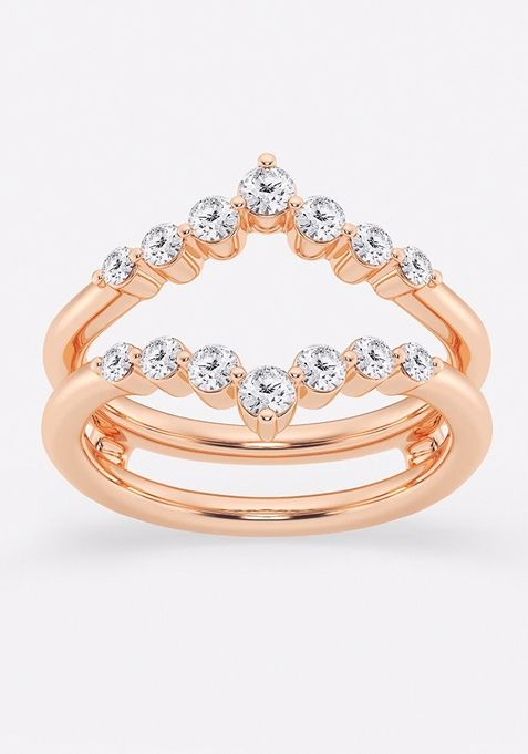 1/2 ctw Round Lab Grown Diamond Floating Ring Enhancer