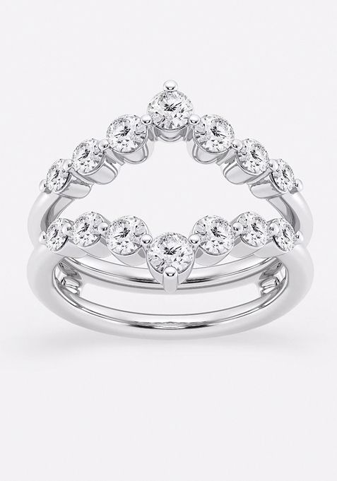 1 ctw Round Lab Grown Diamond Floating Ring Enhancer