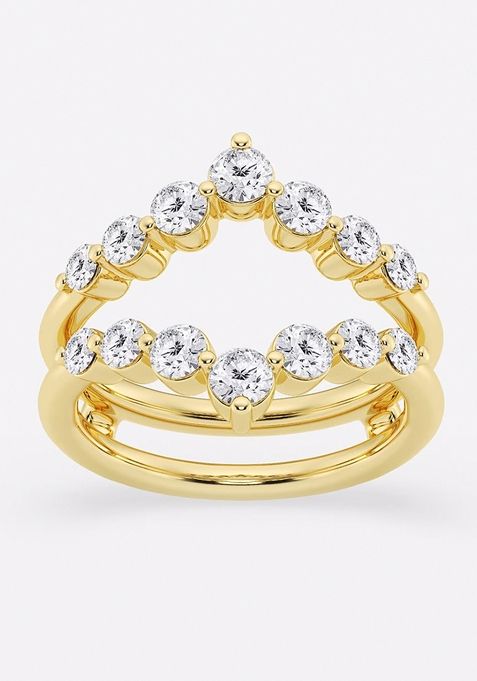 1 ctw Round Lab Grown Diamond Floating Ring Enhancer