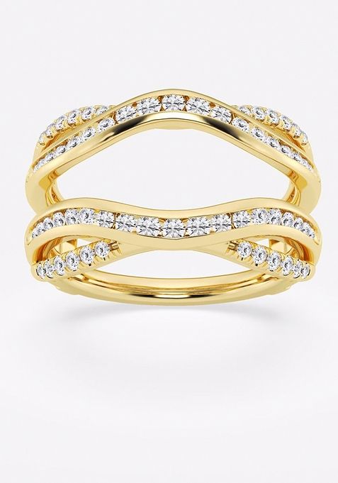 3/4 ctw Round Lab Grown Diamond Channel set Ring Enhancer