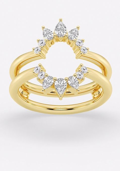 1/2 ctw Pear Lab Grown Diamond Ring Enhancer