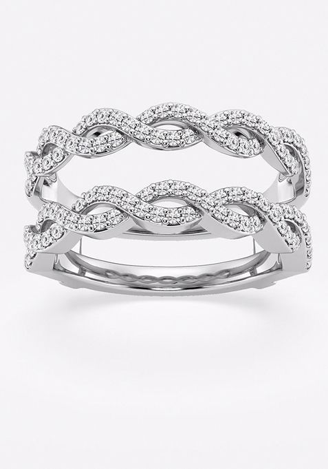 1/2 ctw Round Lab Grown Diamond Braided Ring Enhancer