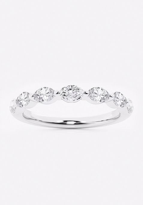 1/2 ctw Marquise Lab Grown Diamond Stackable Ring