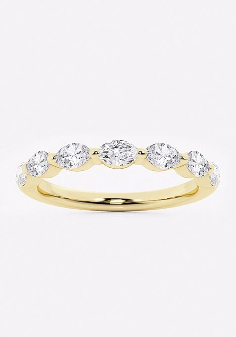 1/2 ctw Marquise Lab Grown Diamond Stackable Ring