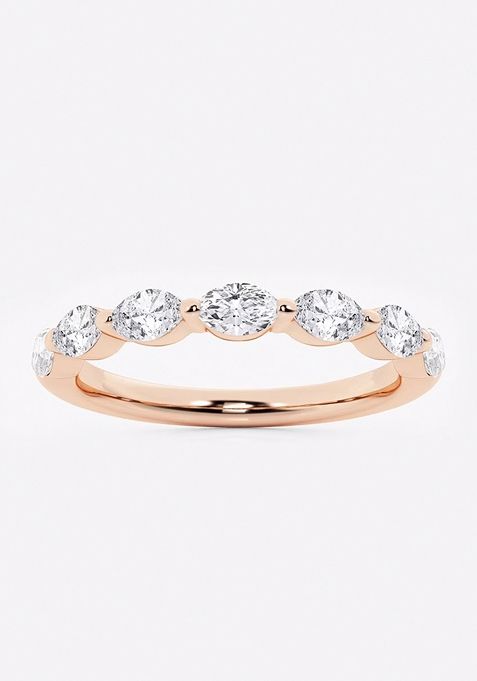 1/2 ctw Marquise Lab Grown Diamond Stackable Ring