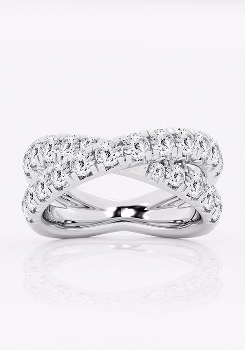 3 ctw Round Lab Grown Diamond Multi Row Fashion Band