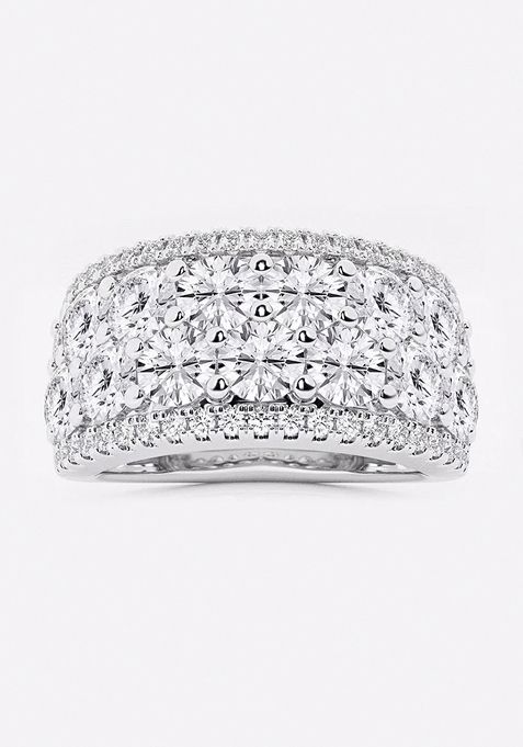 3 ctw Round Lab Grown Diamond Multi Row Fashion Band