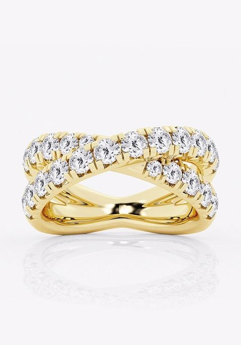 3 ctw Round Lab Grown Diamond Multi Row Fashion Band