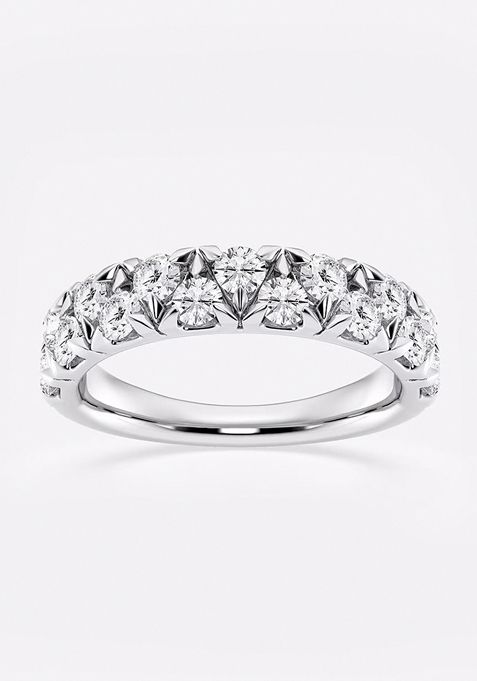 1 ctw Round Lab Grown Diamond Alternating Fashion Band