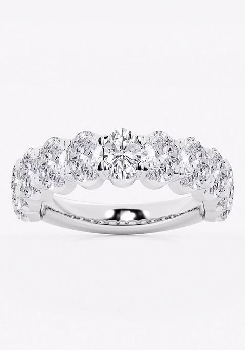 3 ctw Oval Lab Grown Diamond Wedding Band