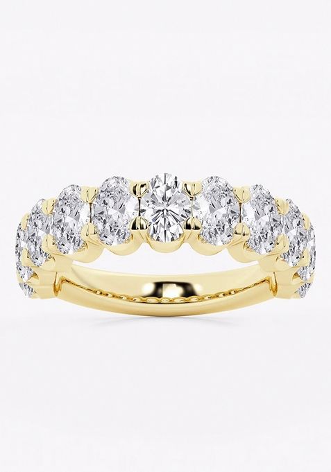 3 ctw Oval Lab Grown Diamond Wedding Band