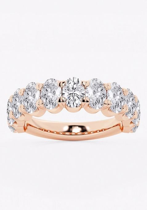 3 ctw Oval Lab Grown Diamond Wedding Band