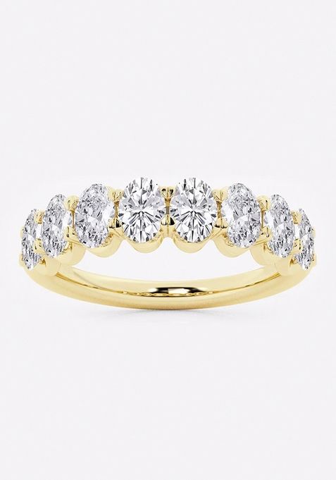 1 1/2 ctw Oval Lab Grown Diamond Anniversary Band