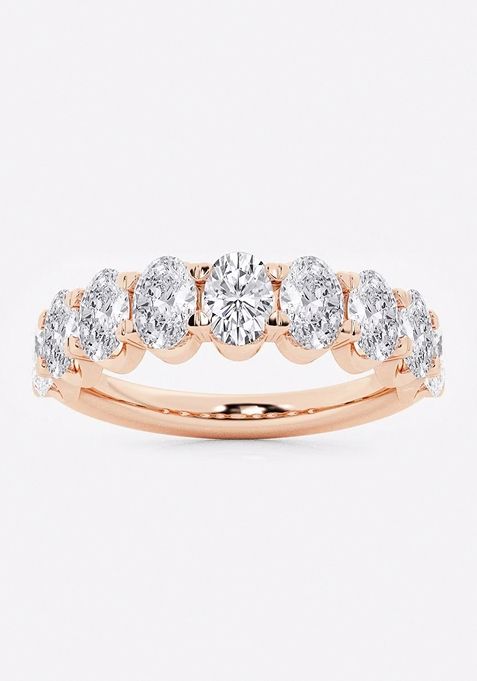 2 ctw Oval Lab Grown Diamond Wedding Band