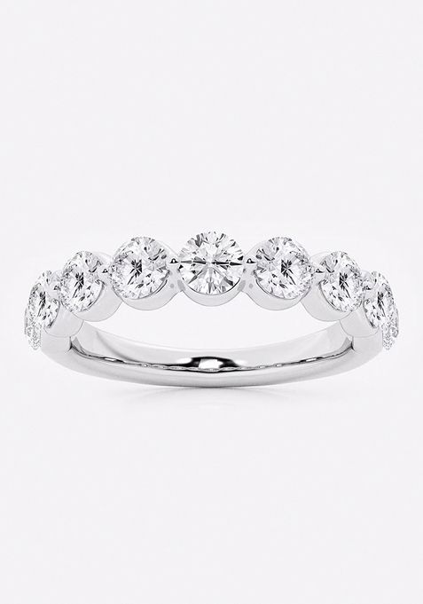 1 1/2 ctw Round Lab Grown Diamond Floating Wedding Band