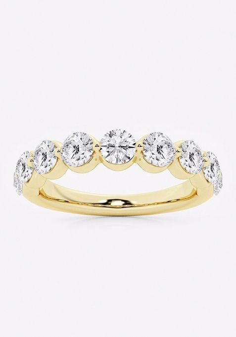 1 1/2 ctw Round Lab Grown Diamond Floating Wedding Band