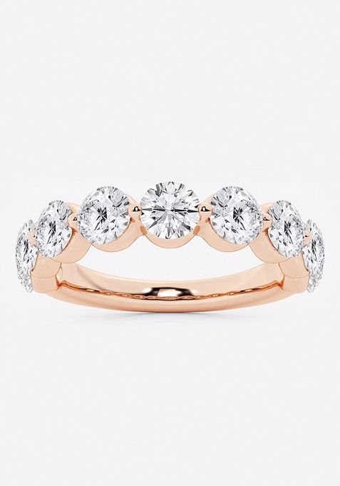 2 ctw Round Lab Grown Diamond Floating Wedding Band