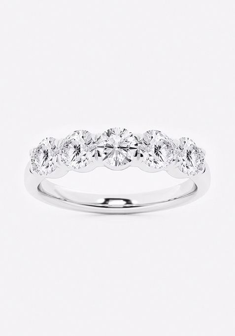 1 ctw Round Lab Grown Diamond Five-Stone Anniversary Band