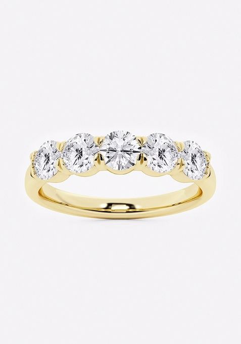 1 ctw Round Lab Grown Diamond Five-Stone Anniversary Band