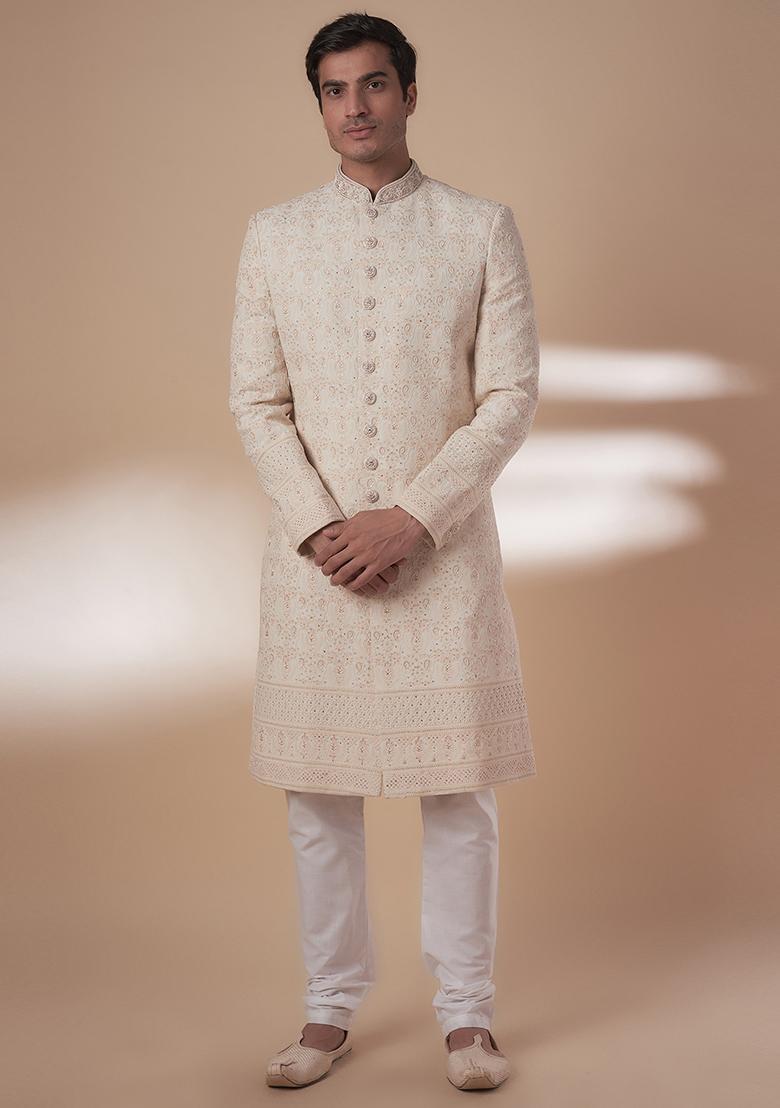 Buy White Jodhpuri Kurta Set For Men Nero By Shifali And Satya Indya