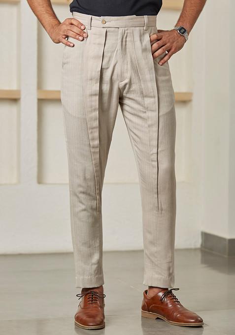 Greyish White Shades Of White Trouser