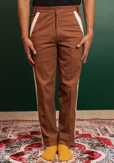 Brown Line Of White Trousers