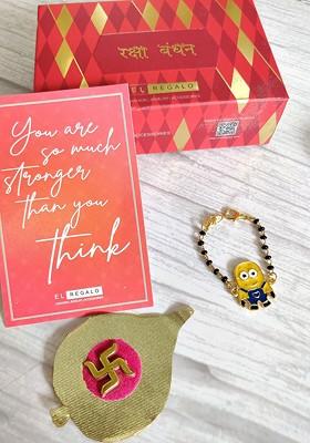 Kids Nazaria Rakhi Combo With Greeting Card