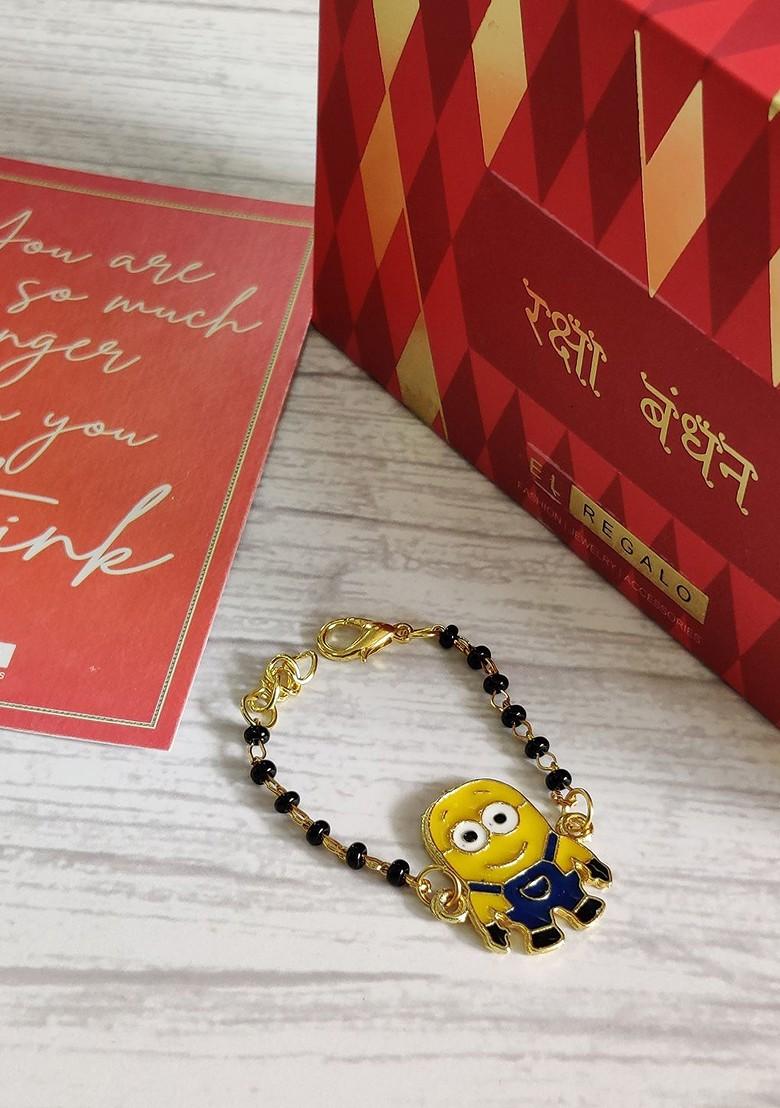 Kids Nazaria Rakhi Combo With Greeting Card - Indya