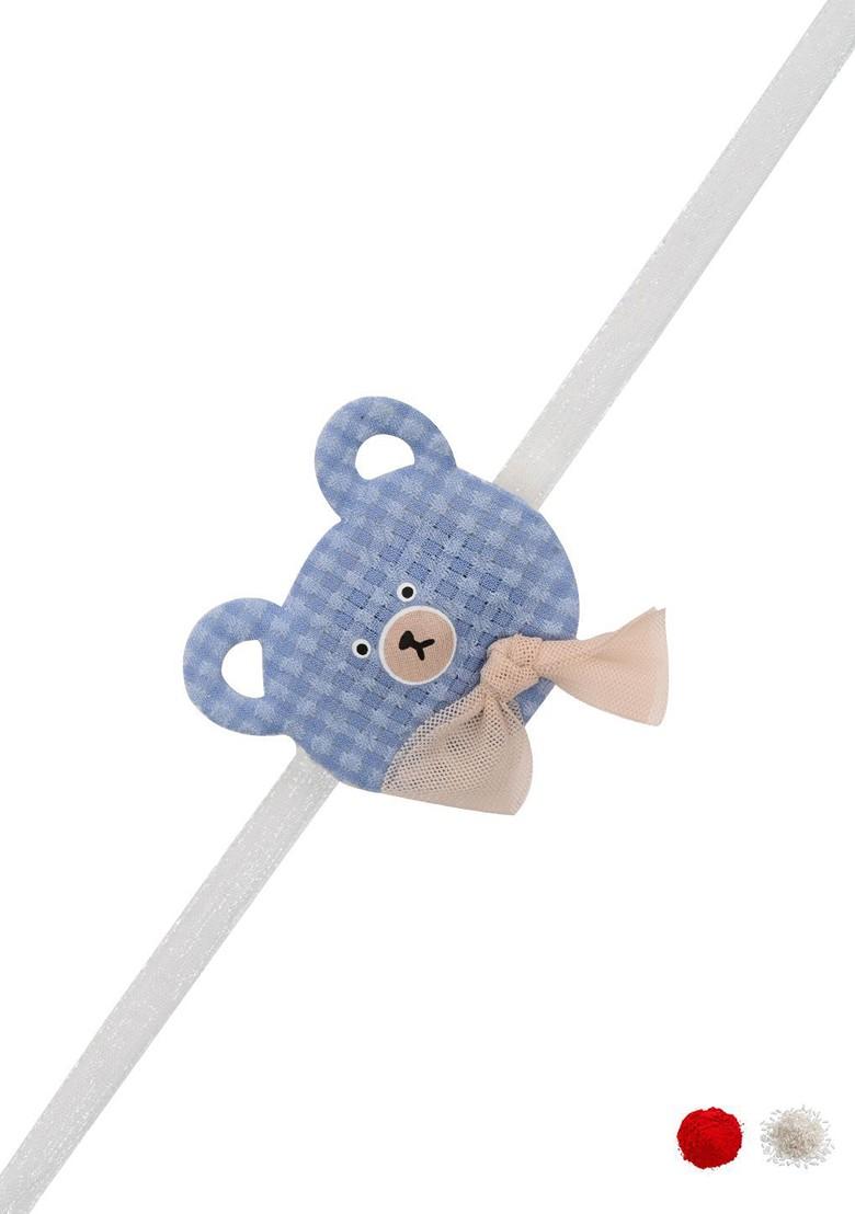 Blue Cartoon Kids Thread Rakhi - Indya