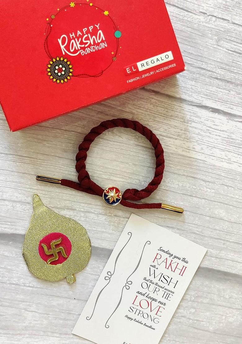 Kids Unisex Rakhi For Bhai With Roli Chawal Shagun And Greeting Card