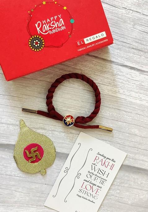 Kids Unisex Rakhi For Bhai With Roli Chawal Shagun And Greeting Card