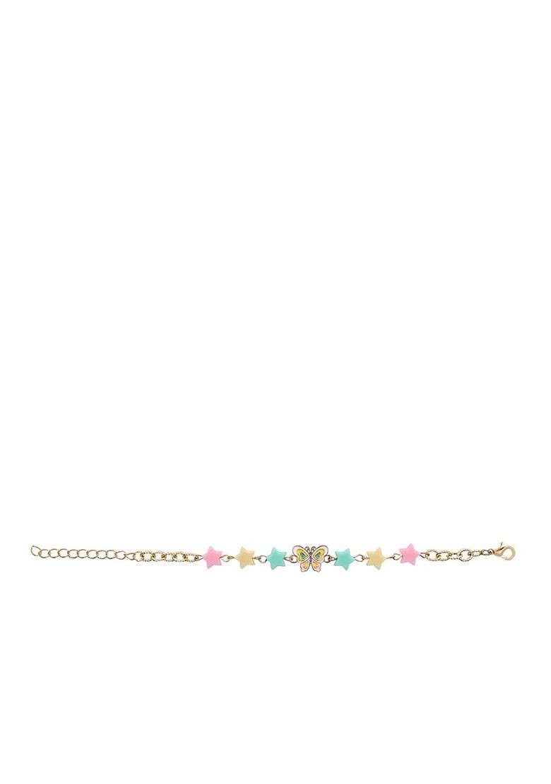 Butterfly Charm Stars Bracelet Rakhi With Roli Chawal - Indya