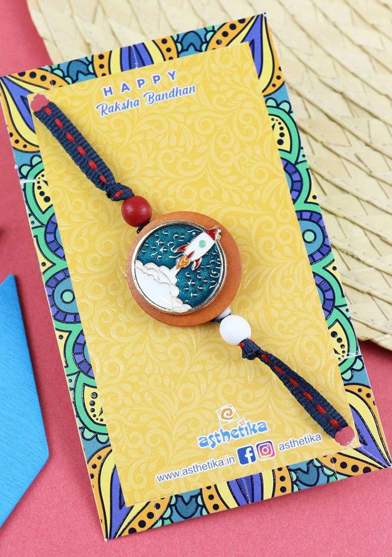 Boys Space Rocket Charm Rakhi - Indya