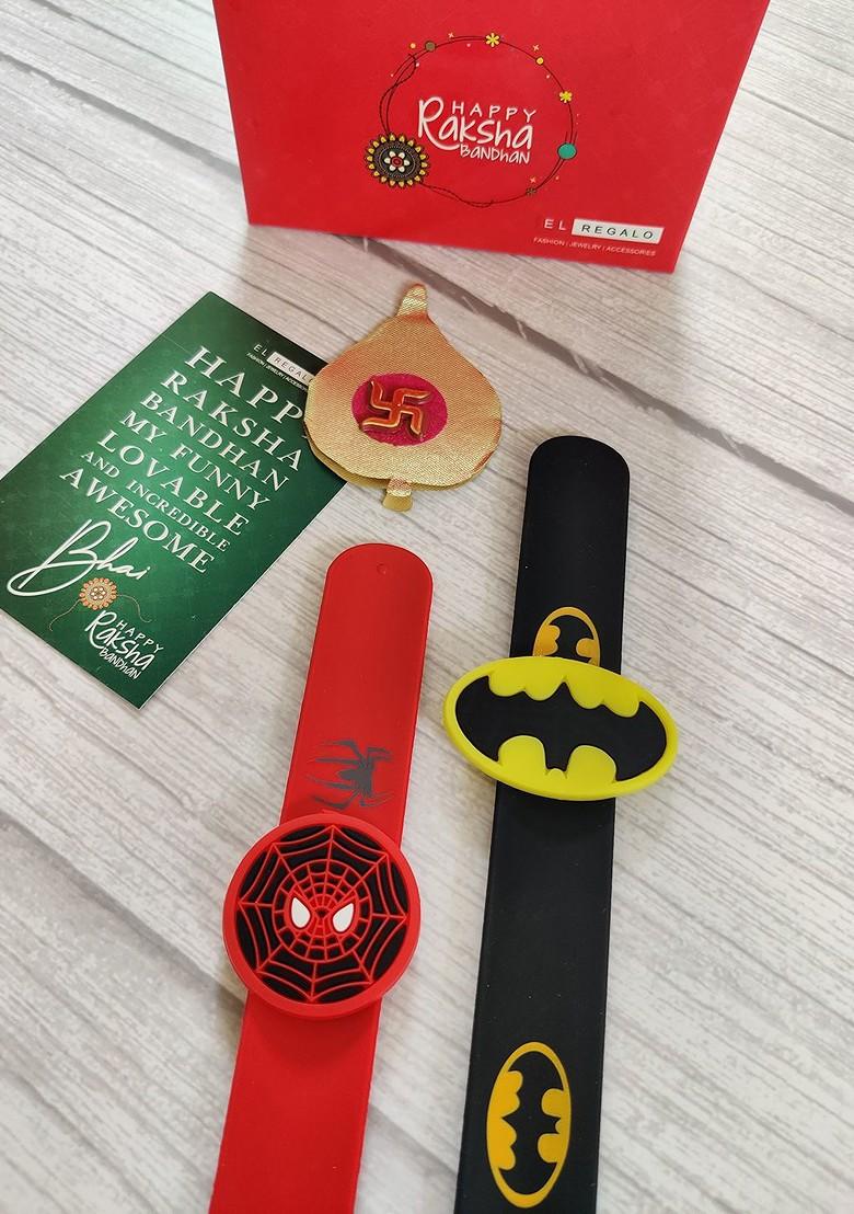 Pack Of 2 Red And Black Rakhi Gift Set