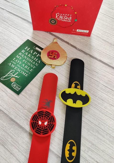 Pack Of 2 Red And Black Rakhi Gift Set