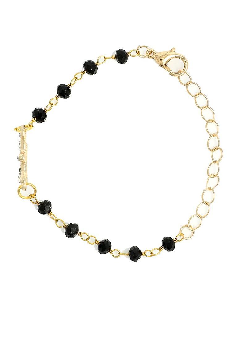 Kids Goldtoned Nazaria Rakhi Combo With Greeting Card And Roli Chawal Shagun