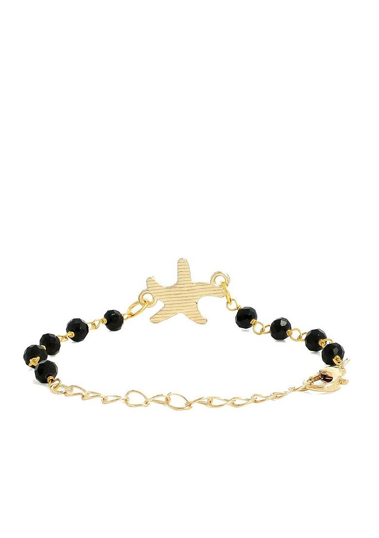 Kids Goldtoned Nazaria Rakhi Combo With Greeting Card And Roli Chawal Shagun