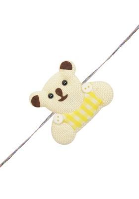 Boys Yellow And Cream Bear Rakhi