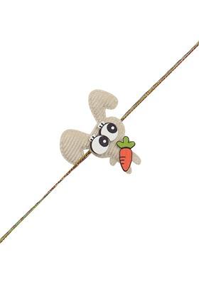 Boys Goldplated Grey Bunny Rakhi
