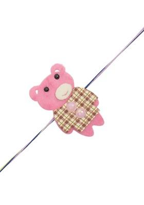 Pink Boys Pink Bear Thread Rakhi