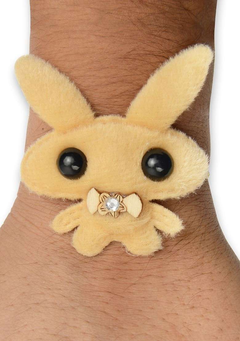 Yellow Boys Yellow Alien Cartoon Thread Rakhi - Indya