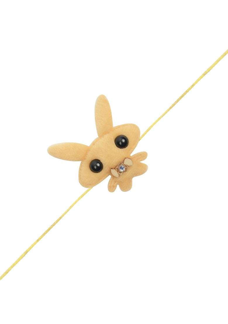Yellow Boys Yellow Alien Cartoon Thread Rakhi - Indya