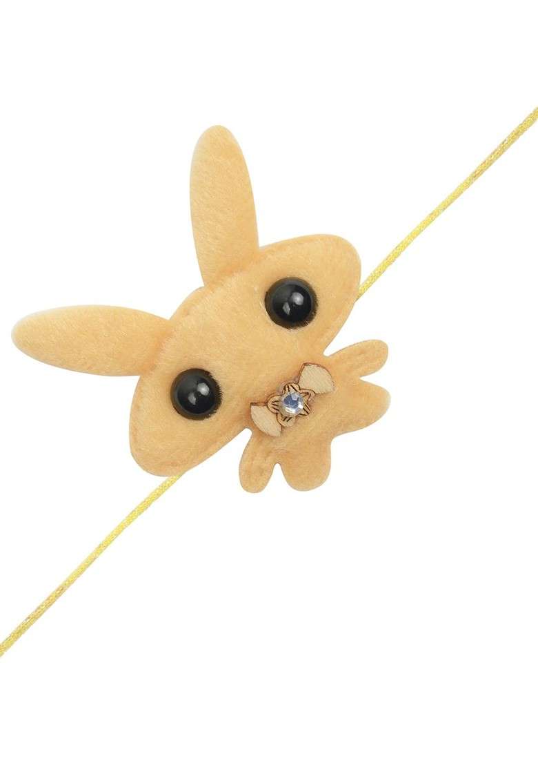 Yellow Boys Yellow Alien Cartoon Thread Rakhi - Indya