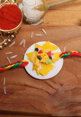 Kids Multicoloired Cheesy Nacho Platter Rakhi