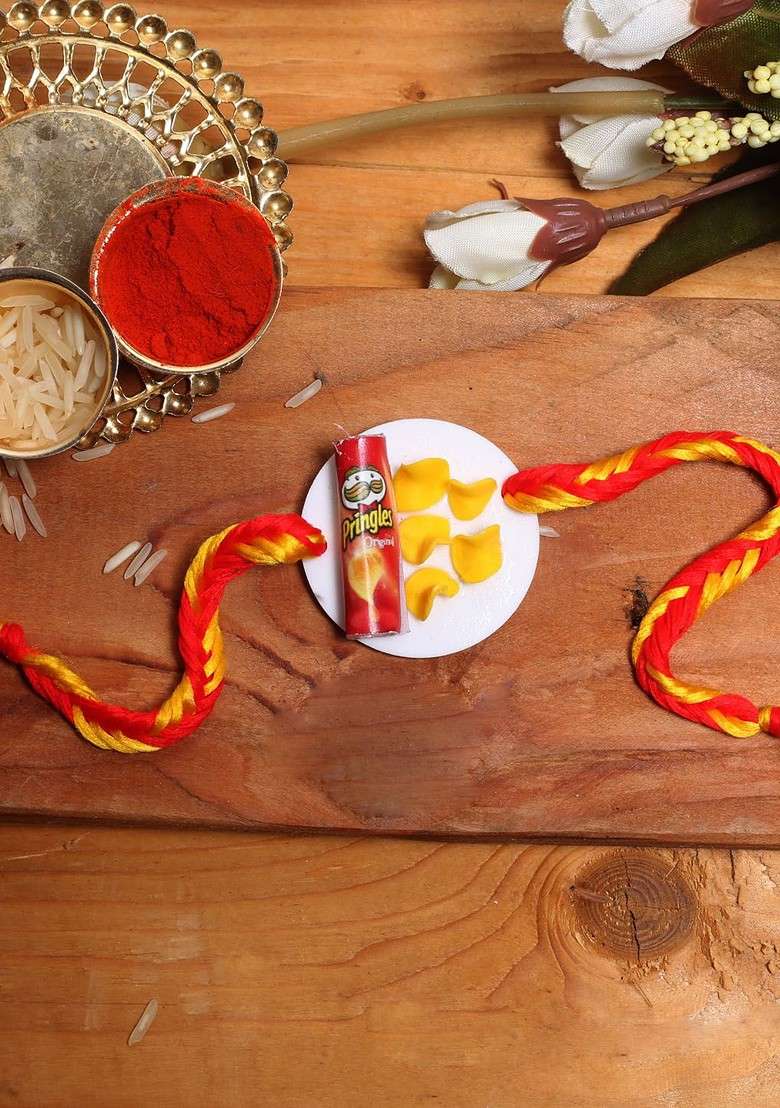 Kids Multicoloured Pringle Chips Rakhi - Indya