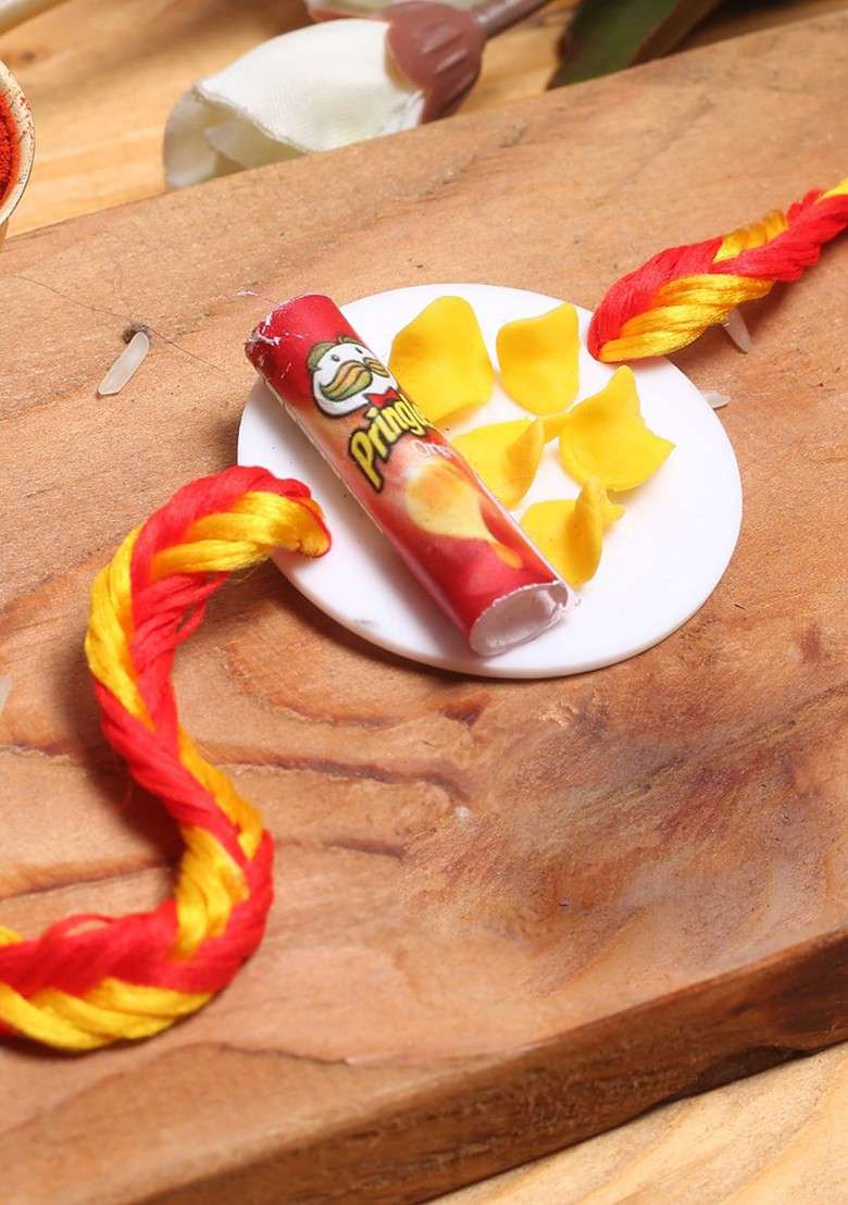 Kids Multicoloured Pringle Chips Rakhi - Indya